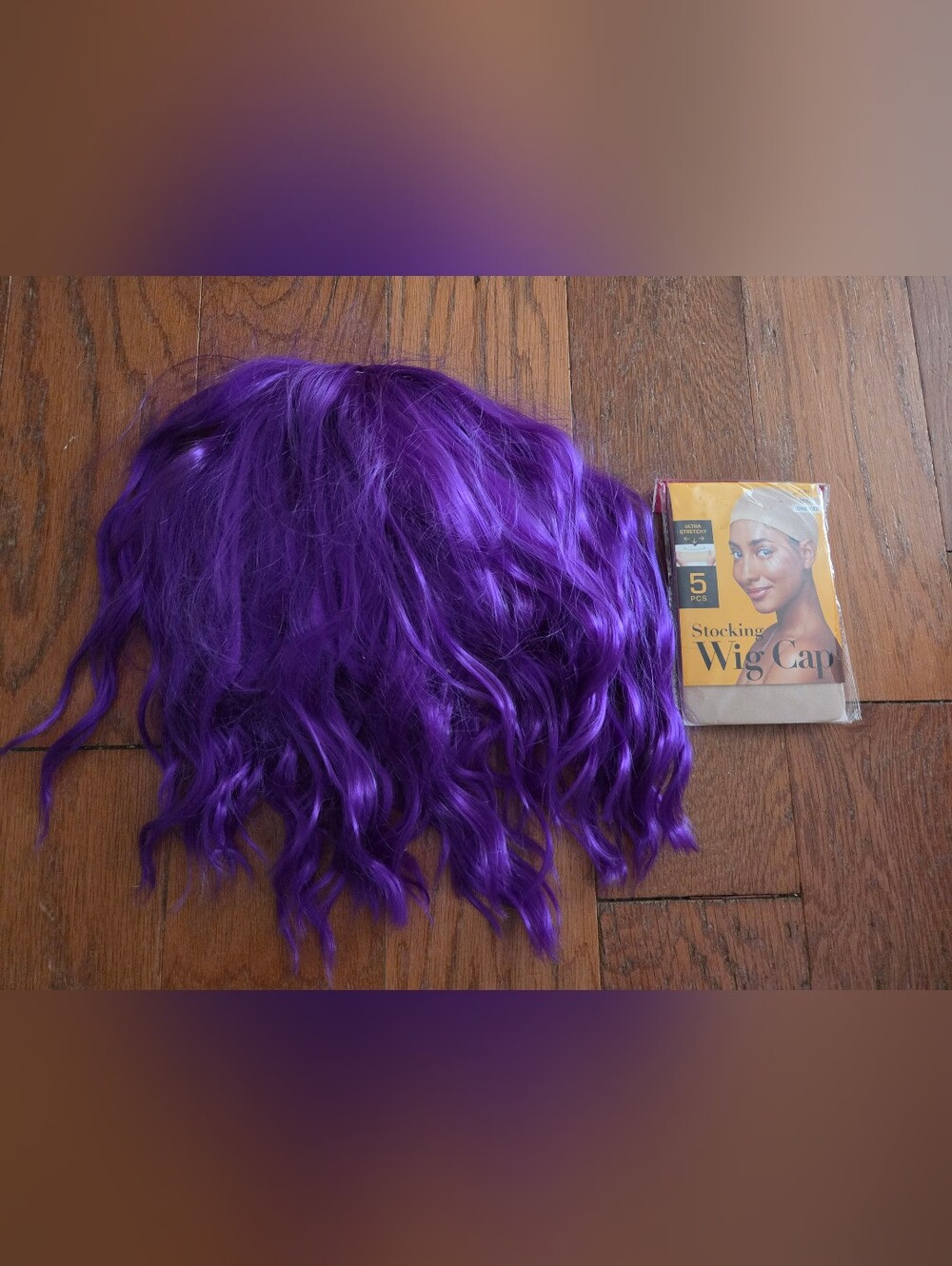 Vibrant Purple Wavy Women’s Hairpiece Wig - Wig Cap New In Package